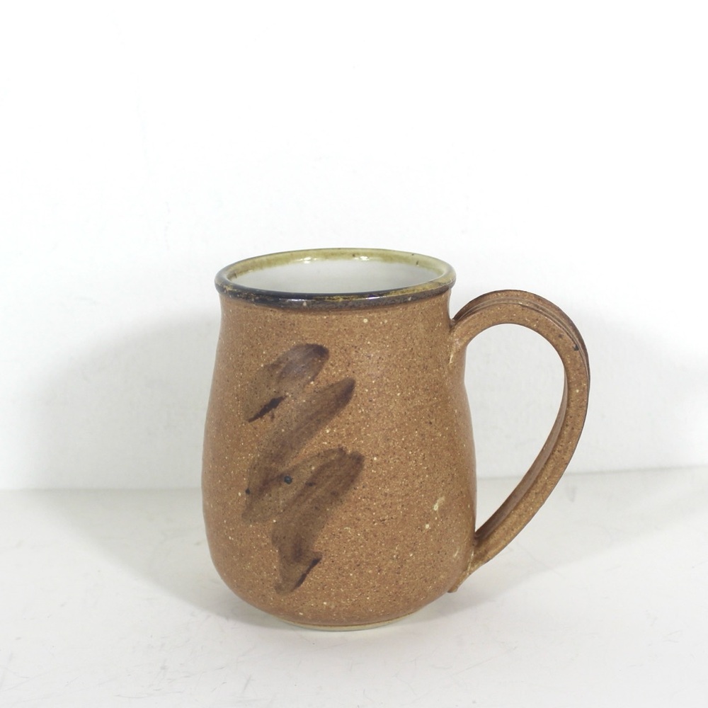 Vintage Signed Studio Pottery Coffee Mug, Artisan, One of a Kind, Handmade